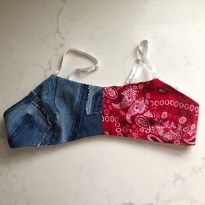 NWT LF bandana and denim bralette!